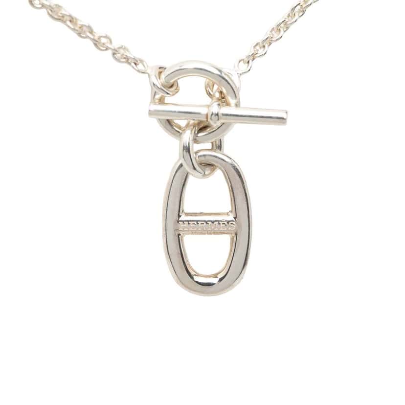 Hermès Sterling Silver Chaine d Ancre Pendant Necklace Silver Silver Very good condition - Front View