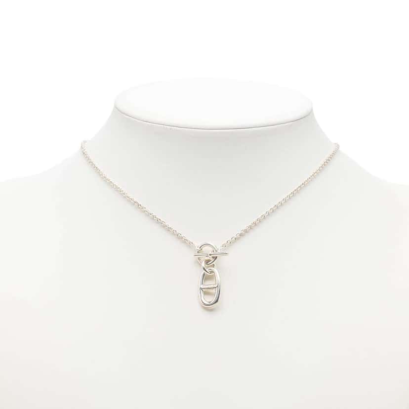 Hermès Sterling Silver Chaine d Ancre Pendant Necklace Silver Silver Very good condition - Box View