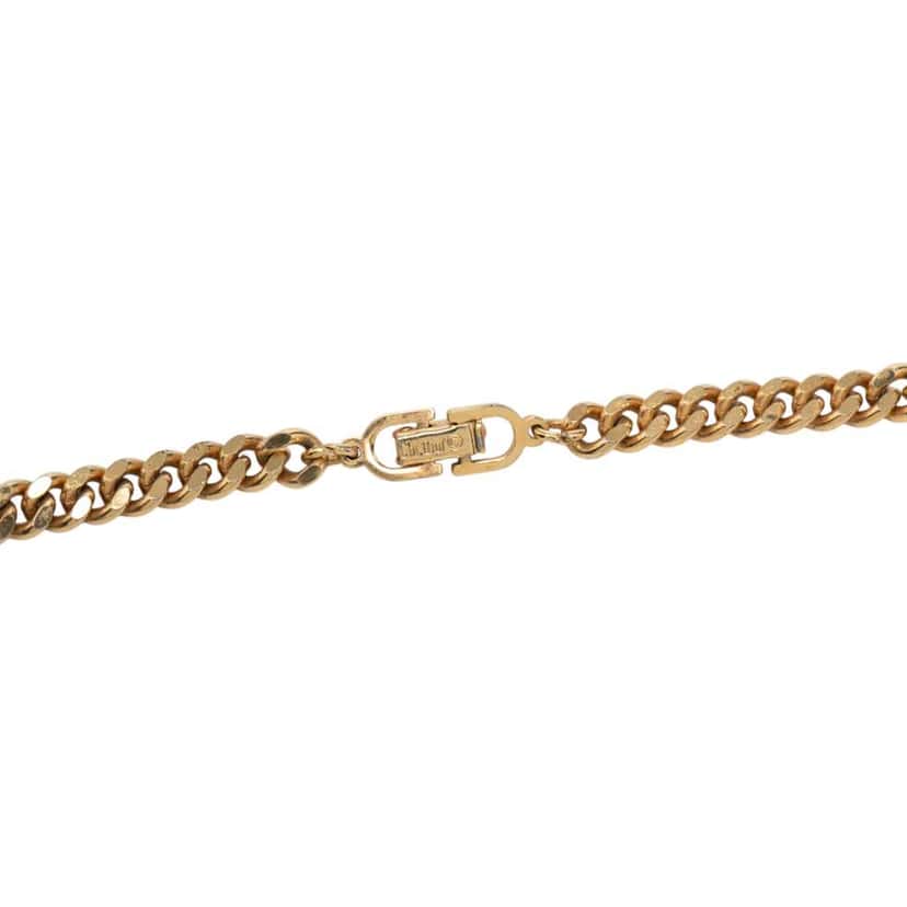 Dior Gold Plated CD Logo Chain Necklace Gold Metal Good condition - Inside View