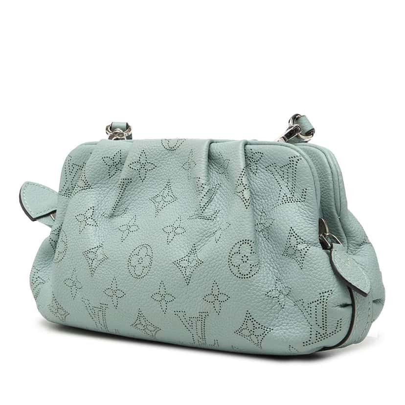 Louis Vuitton Monogram Scala Mini Pouch Blue Leather Very good condition - Back View