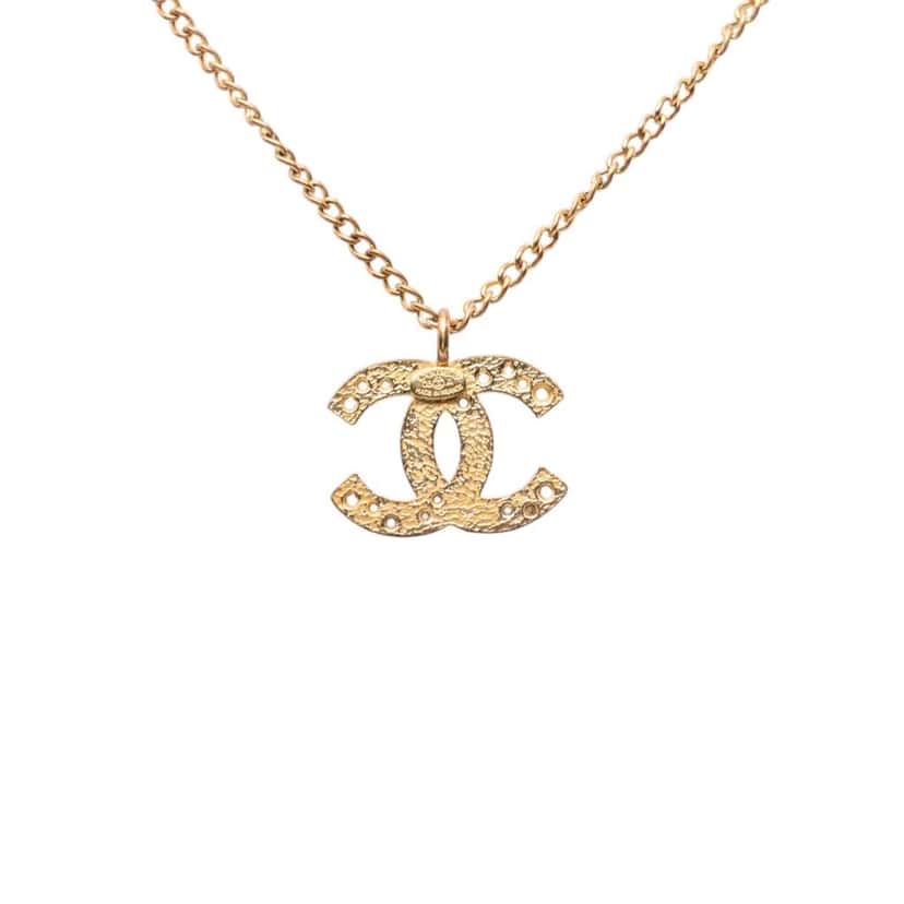 Chanel Gold Plated CC Star Pendant Necklace Gold Metal Very good condition - Inside View