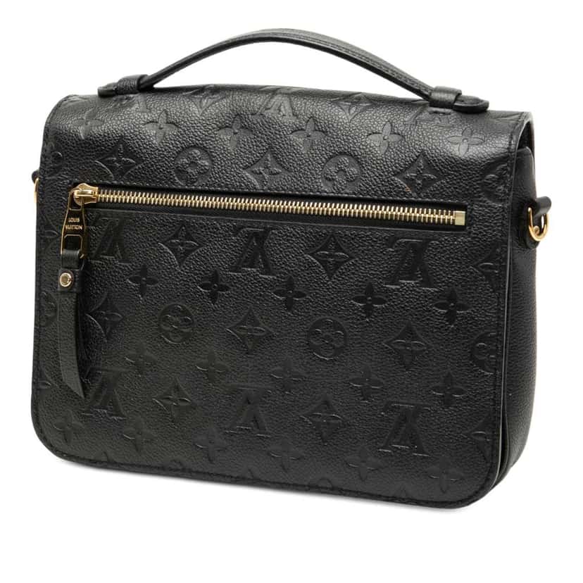 Louis Vuitton Monogram Empreinte Pochette Metis Black Leather Very good condition - Back View