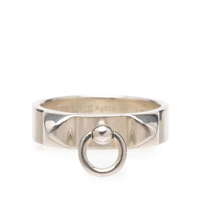 Hermès Sterling Silver Collier de Chien Ring Silver Silver Very good condition - Front View