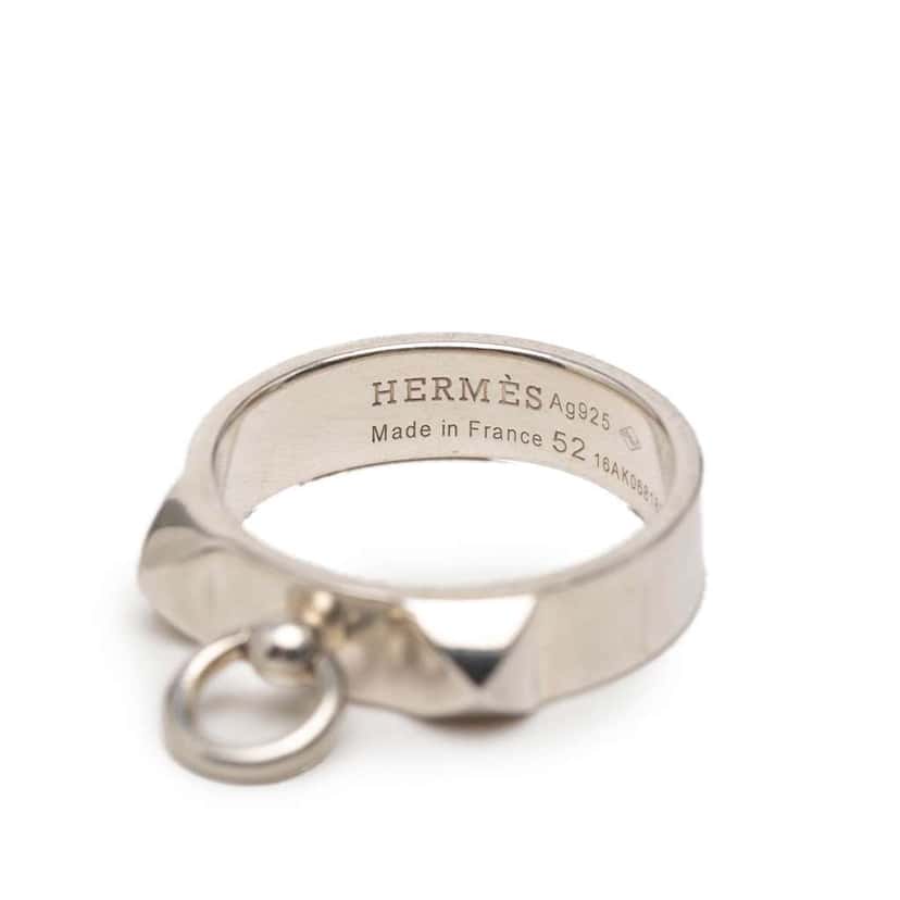 Hermès Sterling Silver Collier de Chien Ring Silver Silver Very good condition - Box View