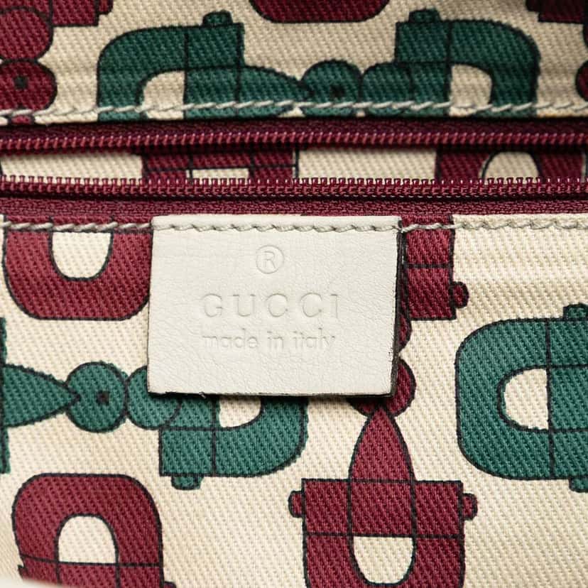 Gucci Guccissima Abbey D Ring Crossbody White Leather Very good condition - Box View
