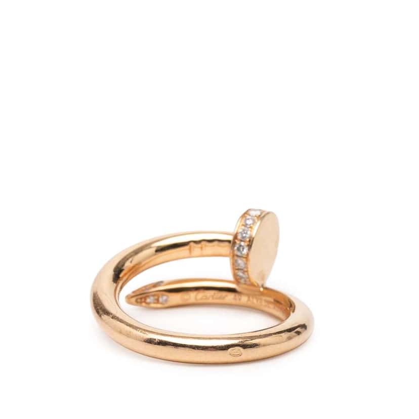 Cartier 18K Rose Gold Classic Juste Un Clou Diamond Ring Gold Rose Gold Very good condition - Inside View