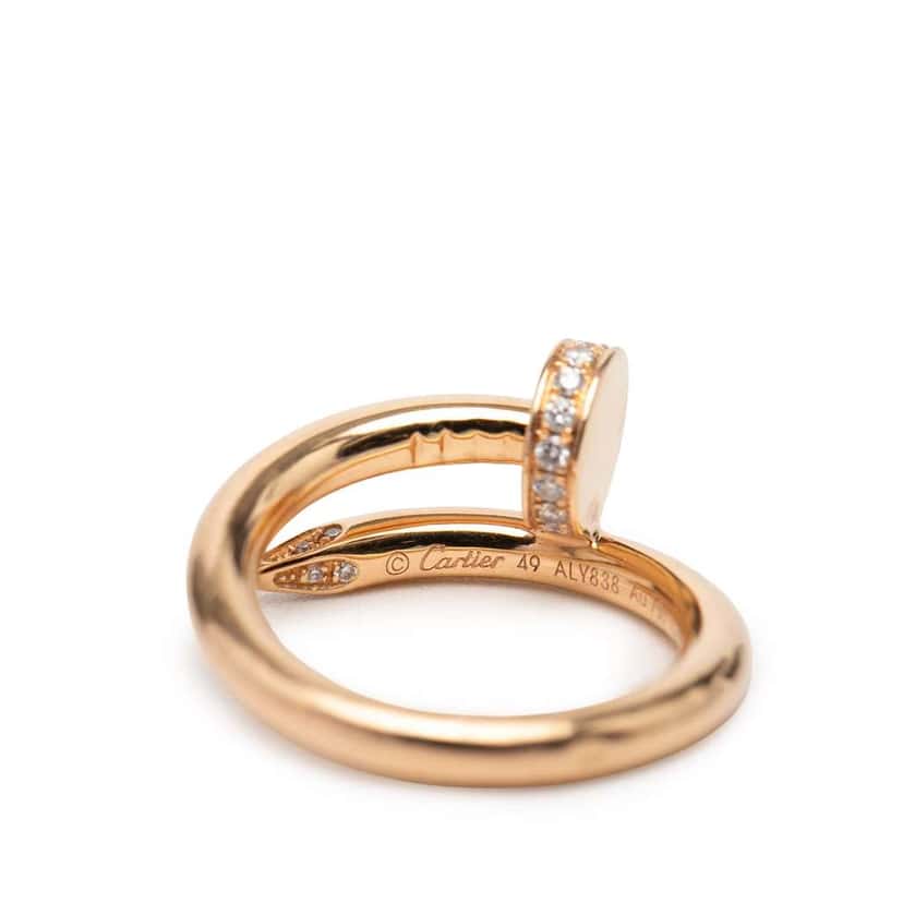Cartier 18K Rose Gold Classic Juste Un Clou Diamond Ring Gold Rose Gold Very good condition - Model View