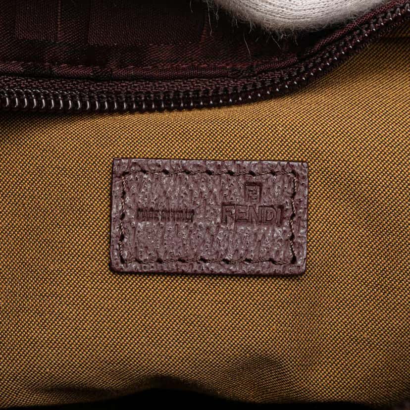 Fendi Zucca Nylon Zip Code Handbag Red Good condition - Box View