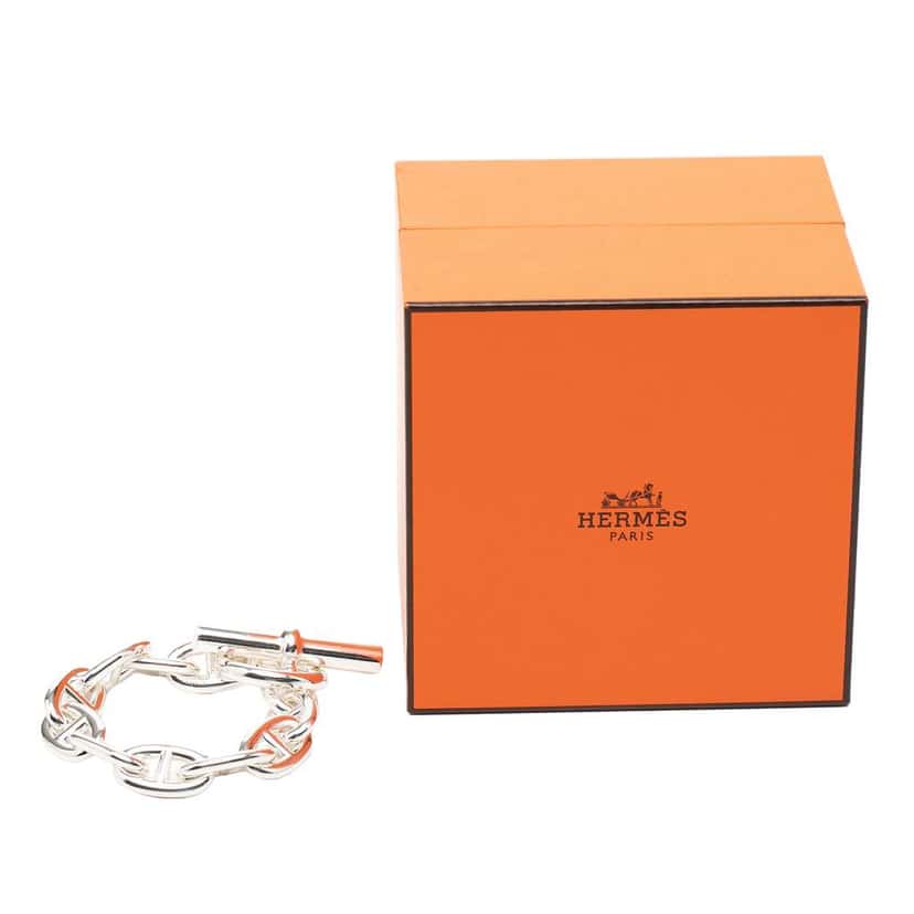 Hermès Sterling Silver Chaine D Ancre Bracelet GM Silver Silver Very good condition - Box View