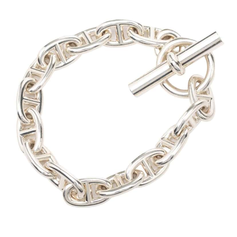 Hermès Sterling Silver Chaine d'ancre Bracelet MM Silver Silver Very good condition - Back View
