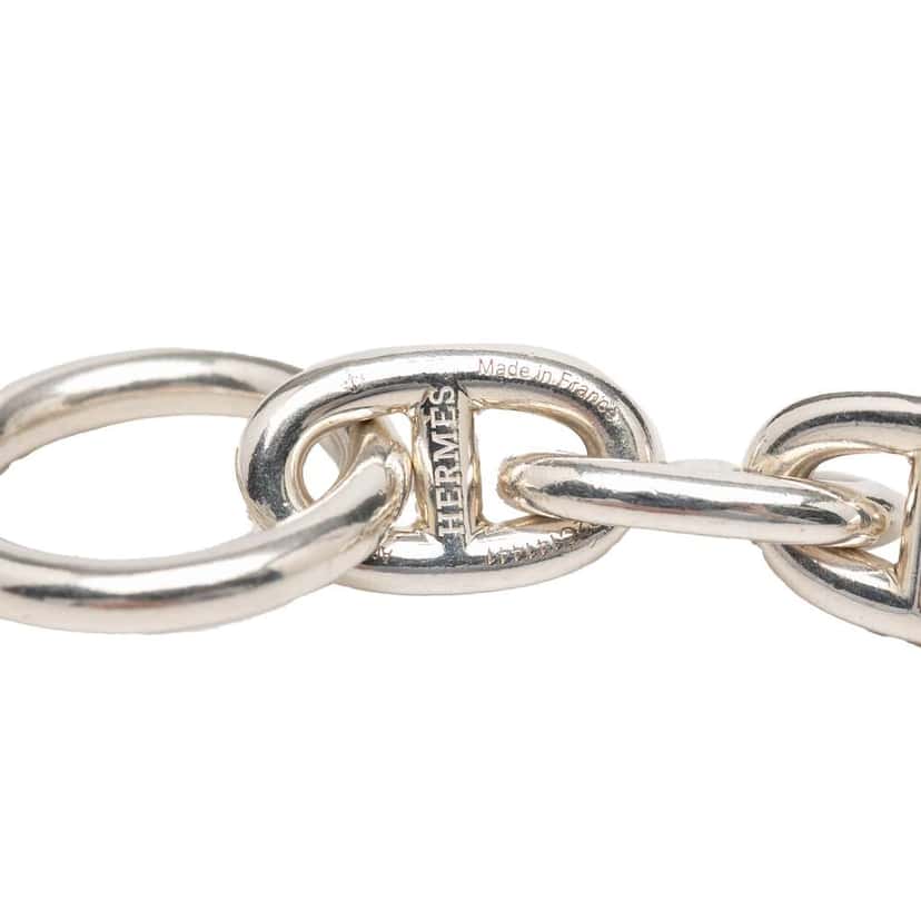 Hermès Sterling Silver Chaine d'ancre Bracelet MM Silver Silver Very good condition - Box View