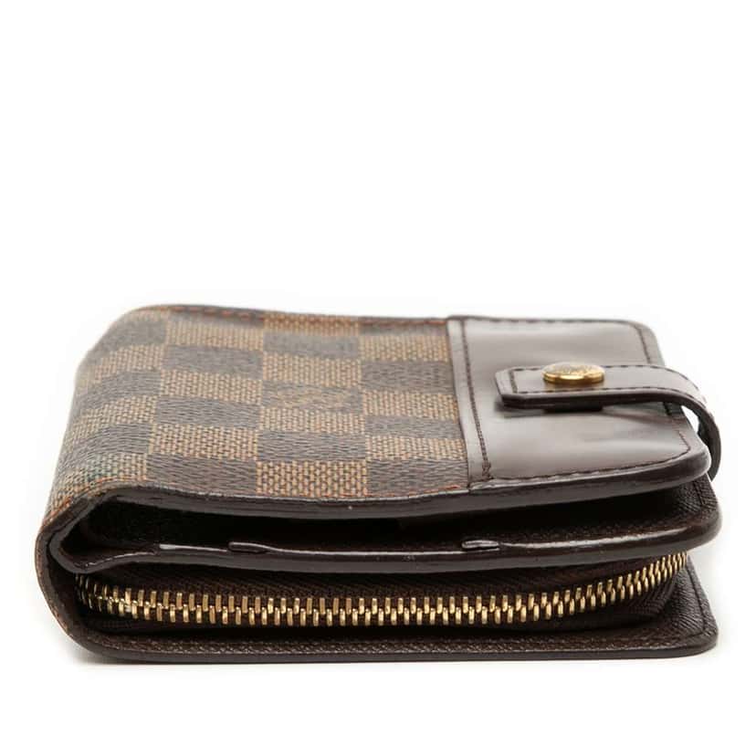 Louis Vuitton Damier Ebene Compact Zip Wallet Brown Very good condition - Inside View