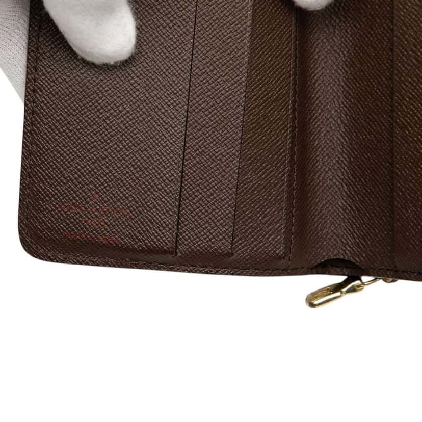 Louis Vuitton Damier Ebene Compact Zip Wallet Brown Very good condition - Box View