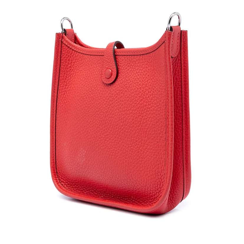 Hermès Clemence Evelyne I TPM Red Leather Very good condition - Back View