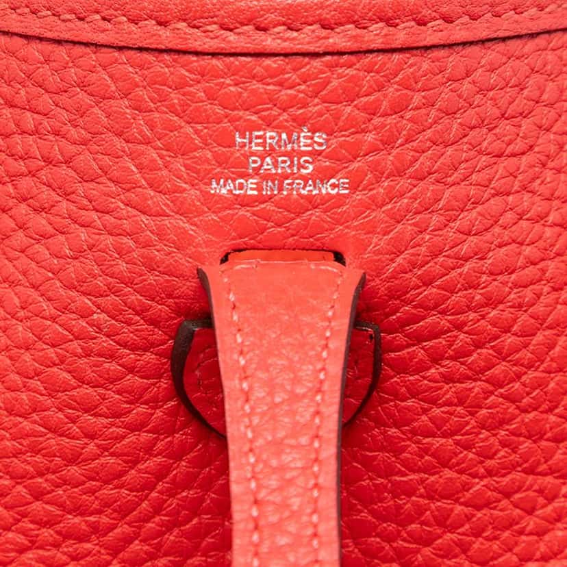 Hermès Clemence Evelyne I TPM Red Leather Very good condition - Box View