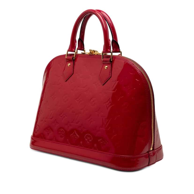 Louis Vuitton Monogram Vernis Alma PM Red Leather Very good condition - Back View