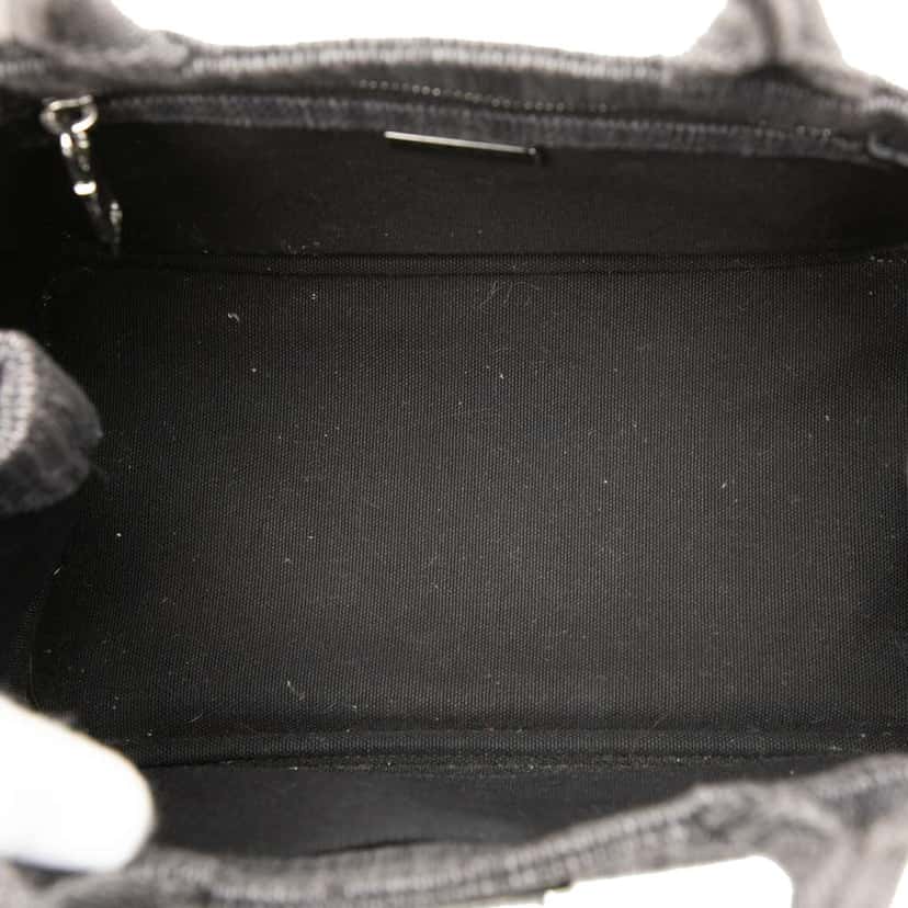 Prada Small Canvas Canapa Satchel Grey Denim Very good condition - Model View