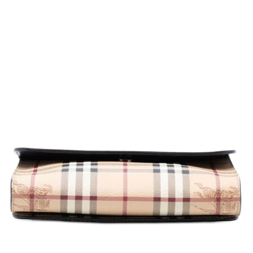 Burberry Haymarket Check Coated Canvas and Calfskin Loxley Crossbody Beige Canvas Very good condition - Inside View