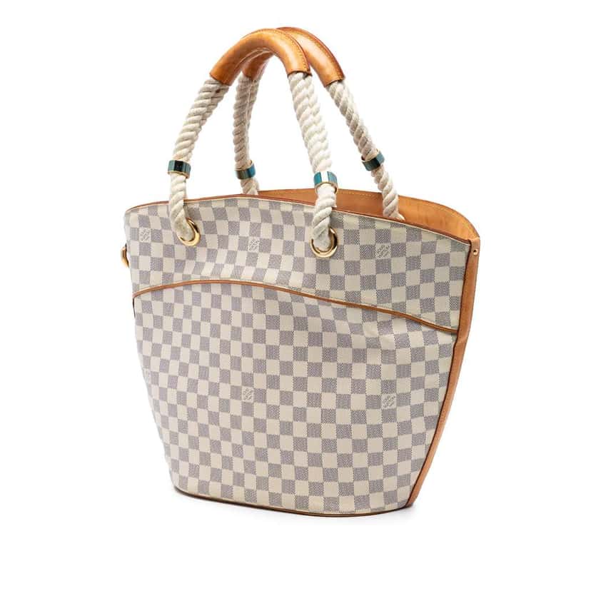 Louis Vuitton Damier Azur Pampelonne PM White Very good condition - Back View