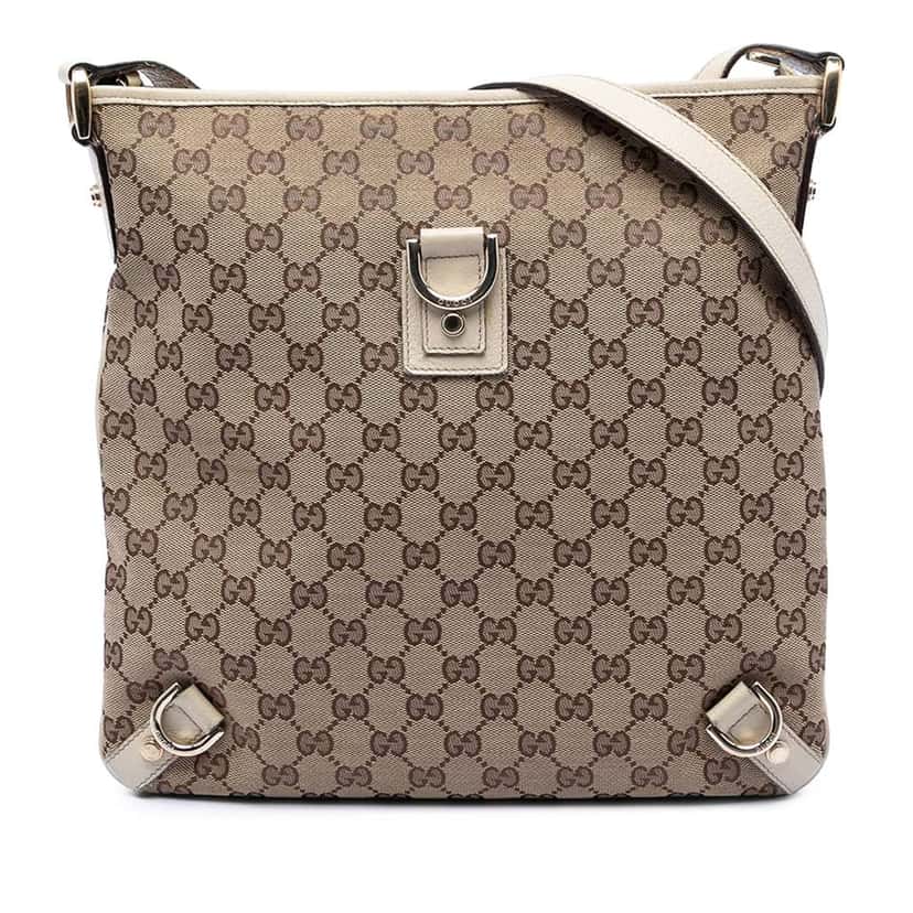 Gucci GG Canvas Abbey D Ring Crossbody Beige Canvas Very good condition - Front View