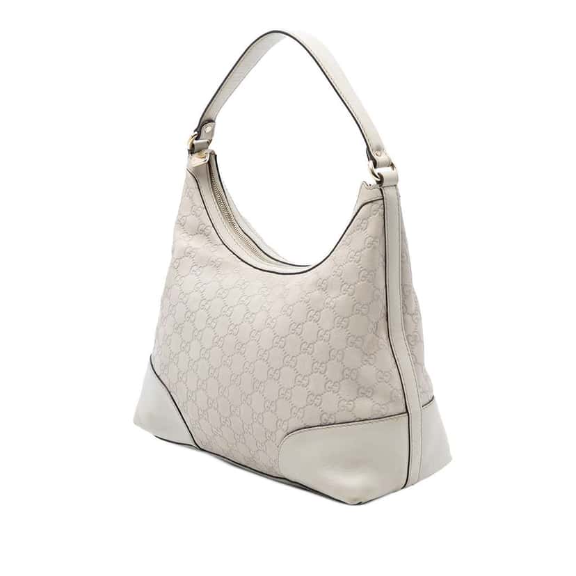 Gucci Guccissima Lovely Shoulder Bag White Leather Very good condition - Back View