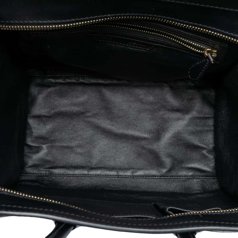 Celine Mini Bicolor Canvas and Leather Luggage Tote Brown Canvas Very good condition - Model View