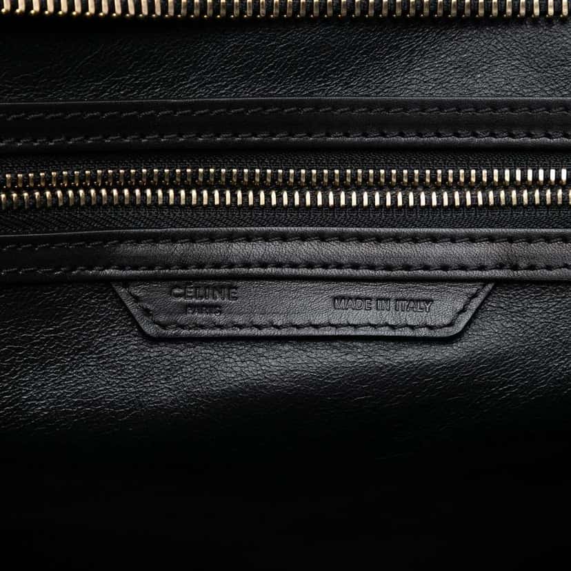Celine Mini Bicolor Canvas and Leather Luggage Tote Brown Canvas Very good condition - Box View