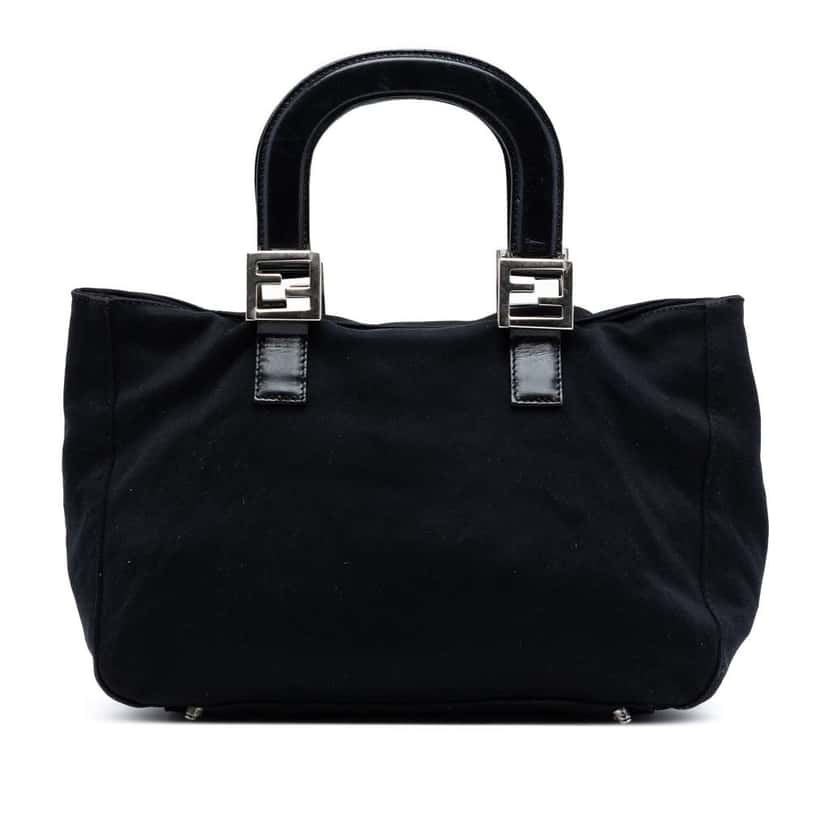 Fendi Jersey Handbag Black Cotton Very good condition - Front View