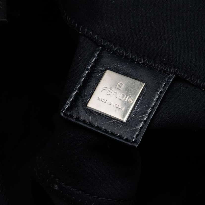 Fendi Jersey Handbag Black Cotton Very good condition - Box View