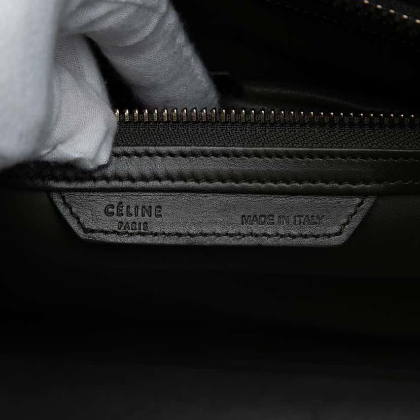 Celine Mini Tricolor Nubuck and Smooth Calfskin Luggage Tote Yellow Leather Very good condition - Box View