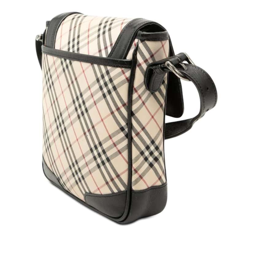 Burberry Nova Check Canvas Crossbody Beige Canvas Very good condition - Back View