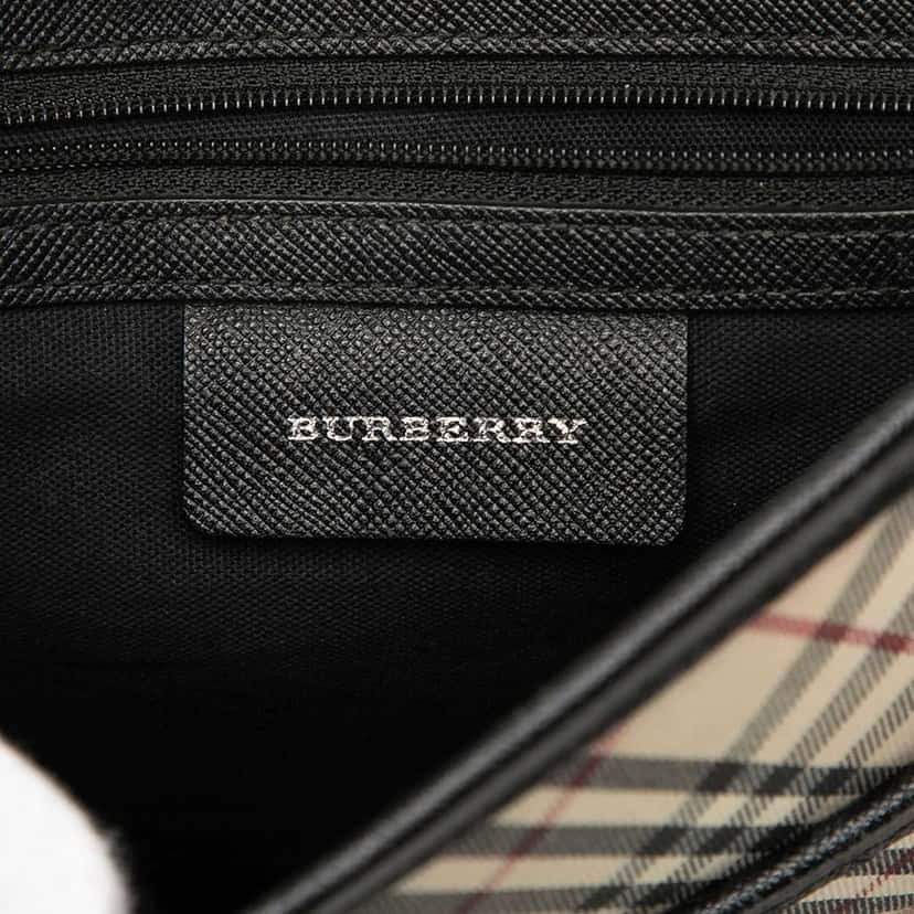 Burberry Nova Check Canvas Crossbody Beige Canvas Very good condition - Box View