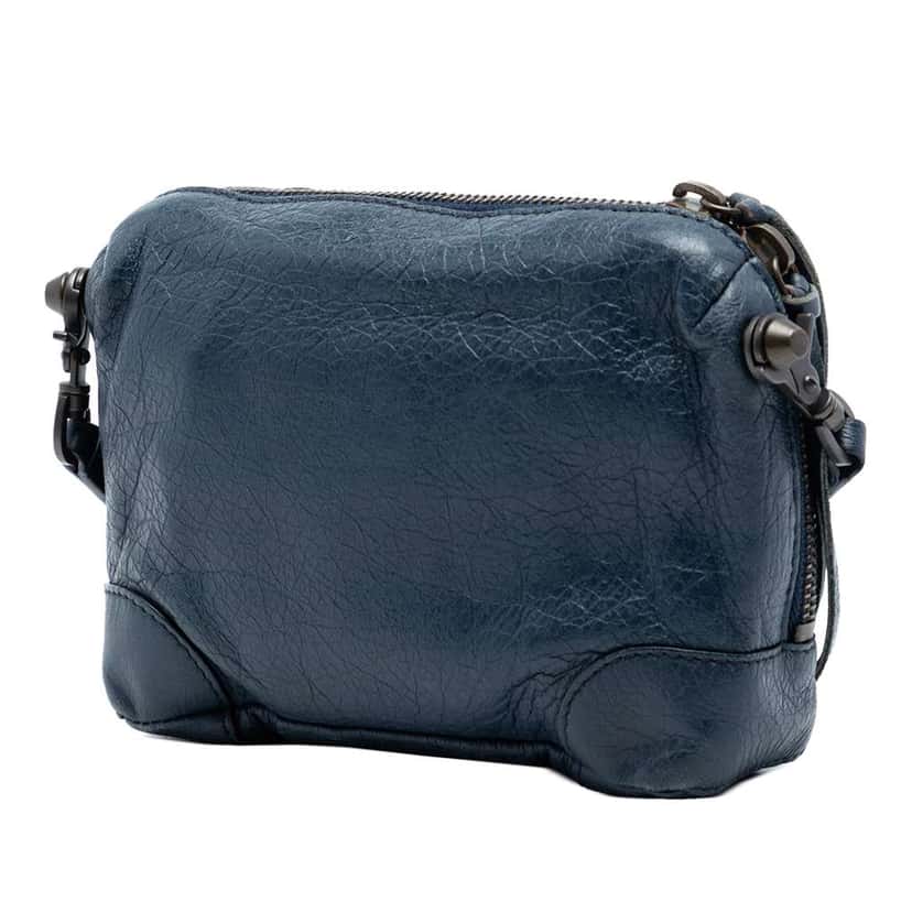 Balenciaga Lambskin Motocross Classic Reporter XS Blue Leather Very good condition - Back View
