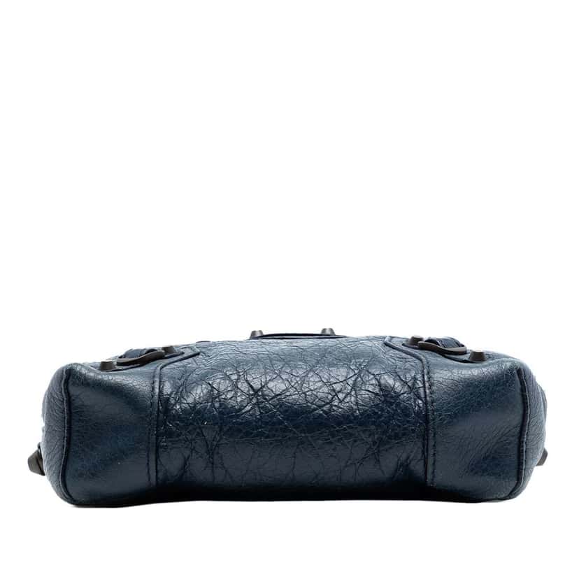 Balenciaga Lambskin Motocross Classic Reporter XS Blue Leather Very good condition - Inside View