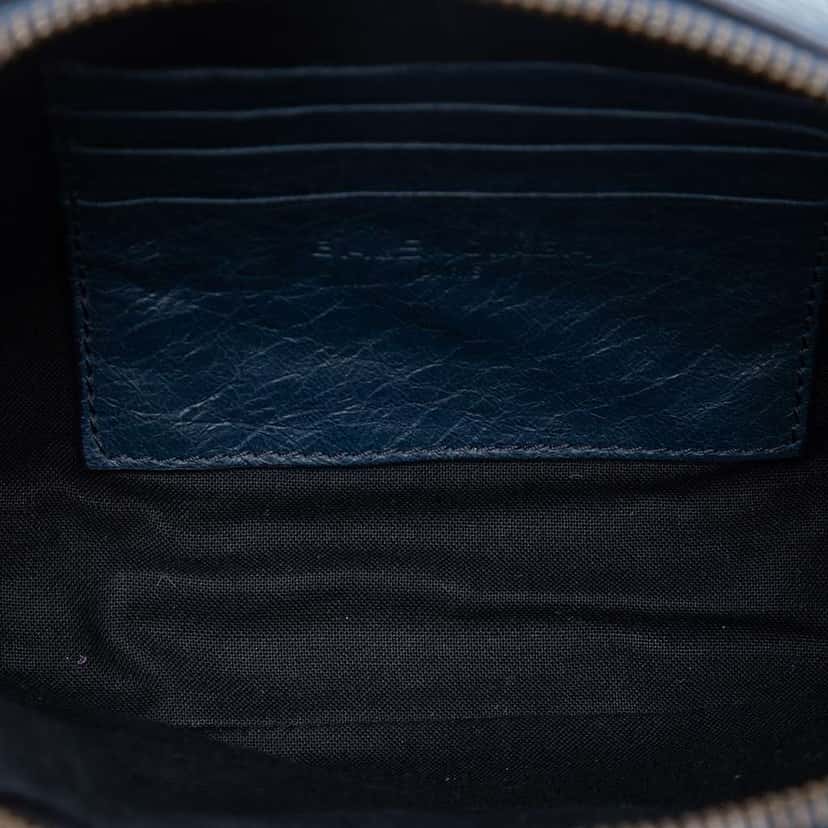 Balenciaga Lambskin Motocross Classic Reporter XS Blue Leather Very good condition - Model View