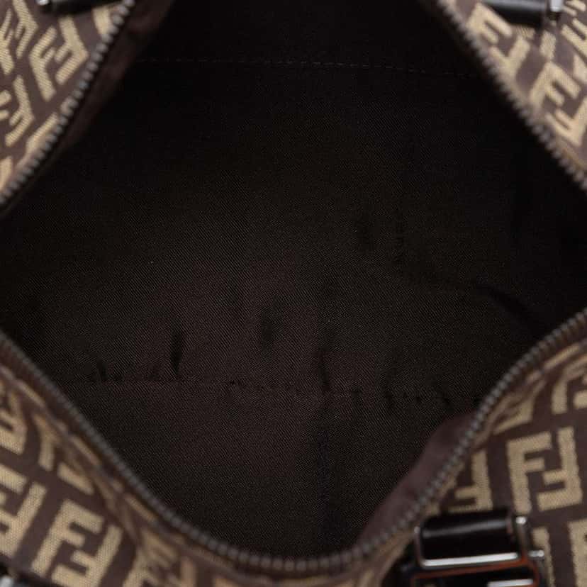 Fendi Zucchino Canvas Forever Boston Bag Brown Canvas Very good condition - Model View