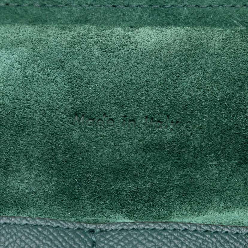 Celine Mini Grained Calfskin Belt Bag Green Leather Very good condition - Box View