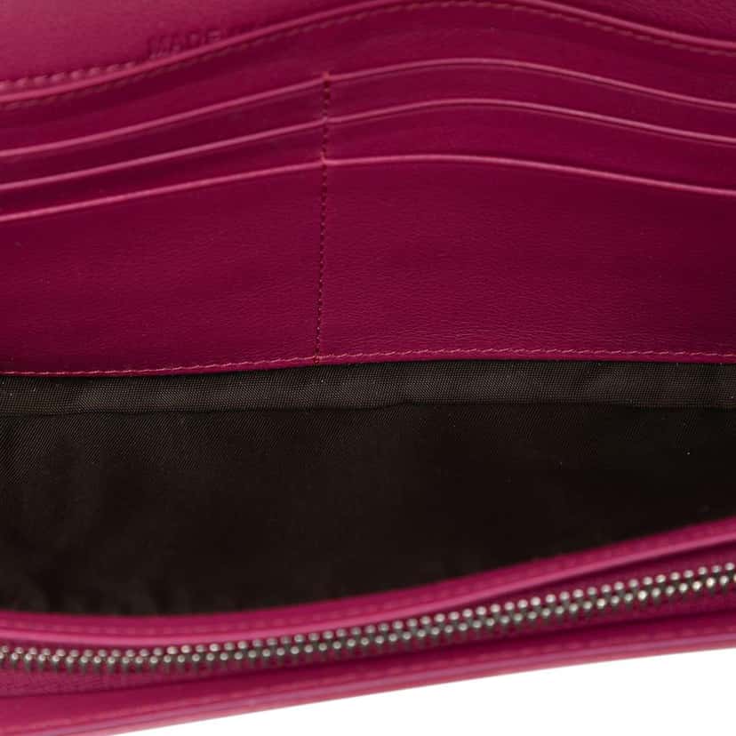 Dior Patent Cannage Lady Dior Wallet On Chain Pink Leather Very good condition - Model View