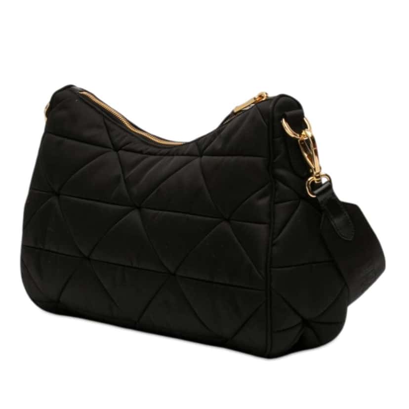 Prada Large Padded Re Nylon Crossbody Black Very good condition - Back View