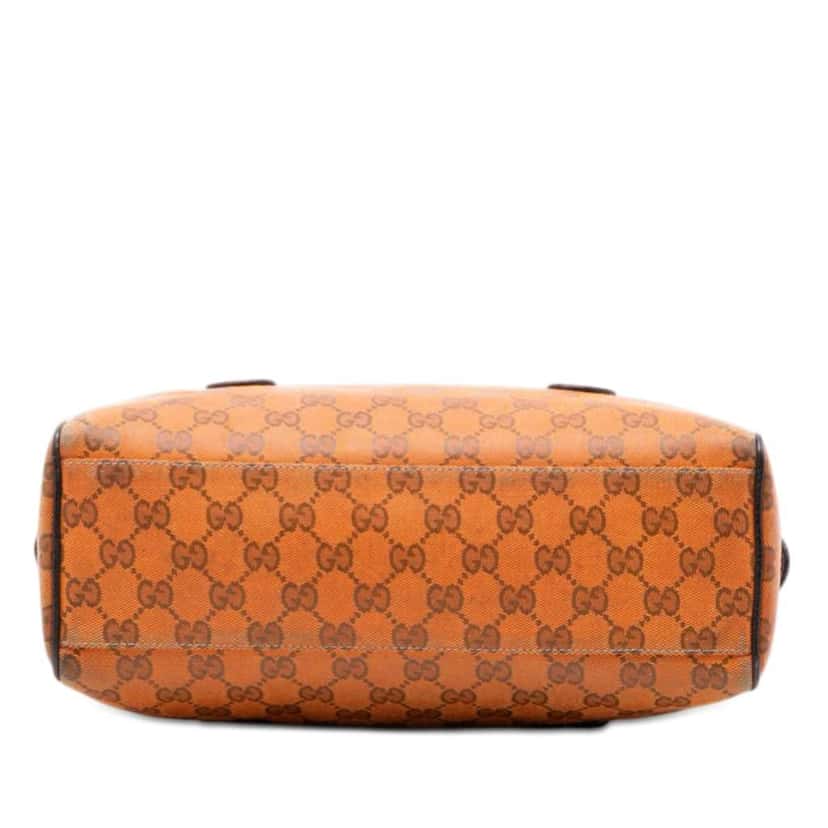 Gucci GG Canvas Boston Bag Orange Canvas Very good condition - Inside View