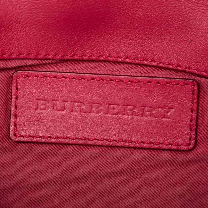 Burberry Haymarket Check Coated Canvas Leah Crossbody Beige Canvas Very good condition - Box View