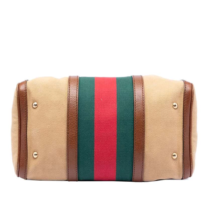 Gucci Medium Canvas Web Joy Boston Bag Beige Canvas Very good condition - Inside View