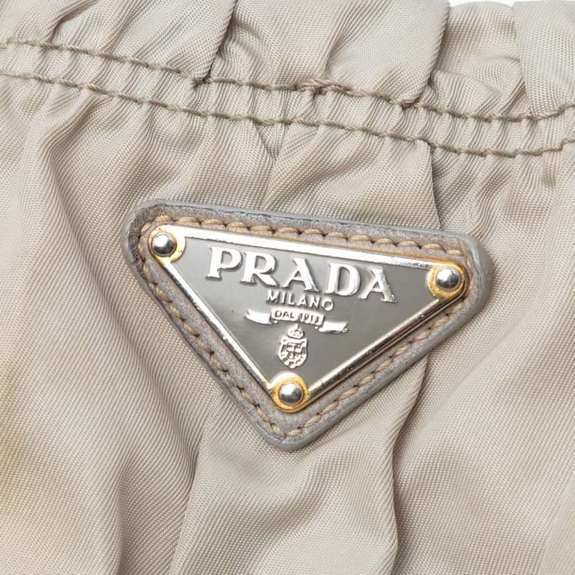 Prada Tessuto Gaufre Satchel Grey Very good condition - Box View