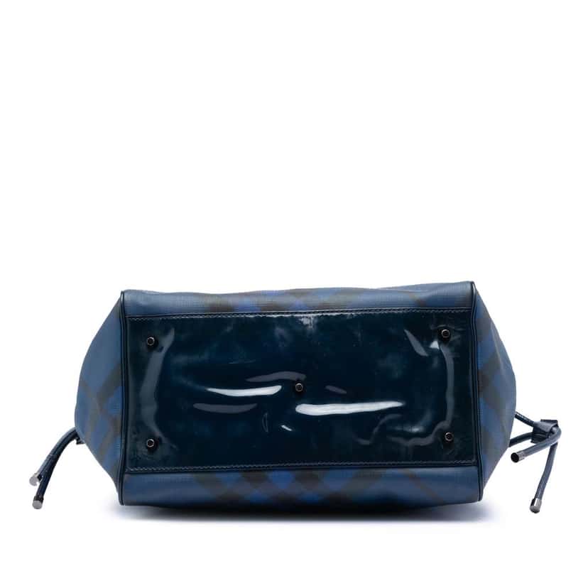 Burberry Supernova Check Ombre Coated Canvas Bilmore Tote Blue Canvas Very good condition - Inside View