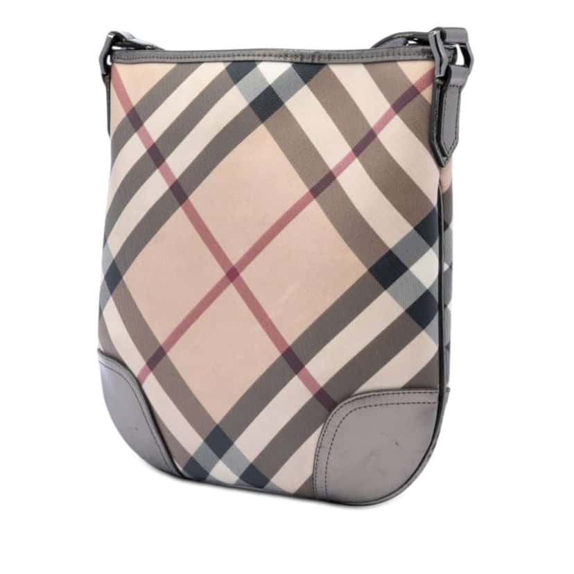 Burberry Supernova Check Coated Canvas Dryden Crossbody Beige Canvas Very good condition - Back View