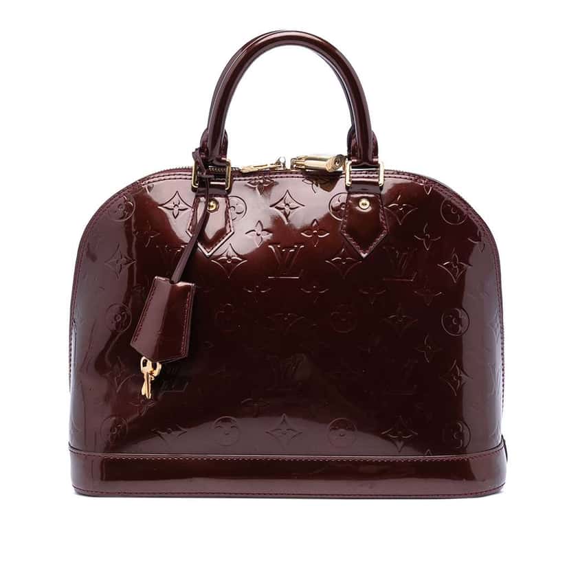 Louis Vuitton Monogram Vernis Alma PM Red Leather Very good condition - Front View