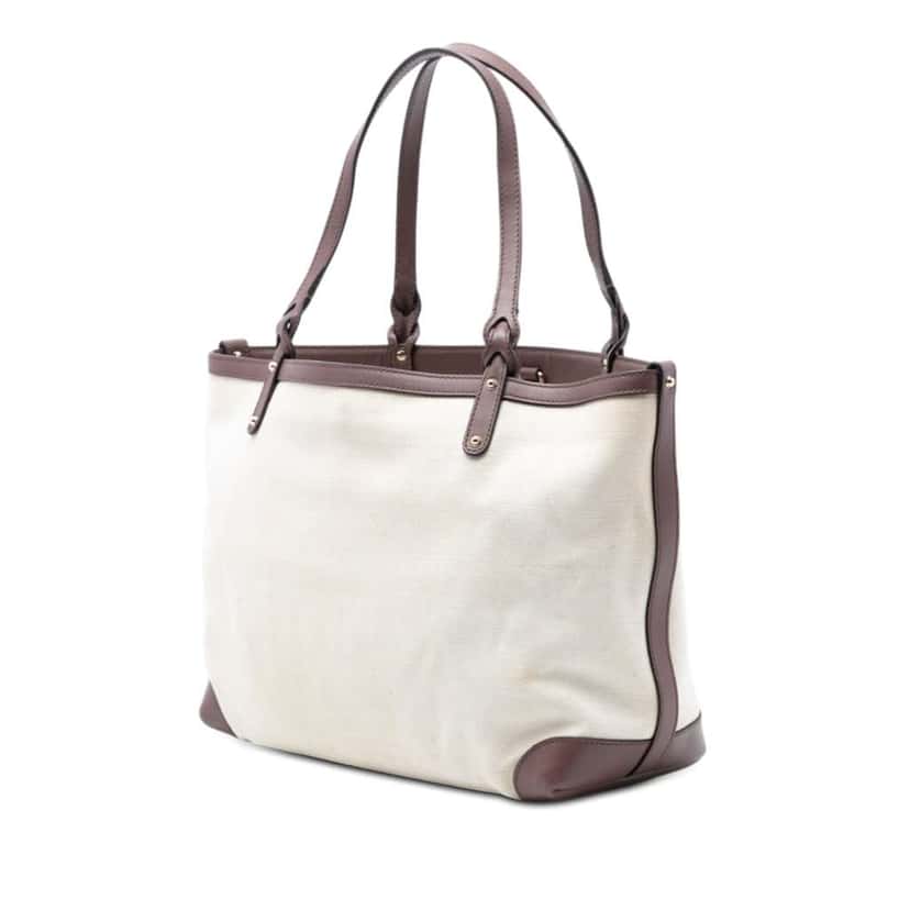 Gucci Medium Canvas Craft Tote Brown Canvas Very good condition - Back View
