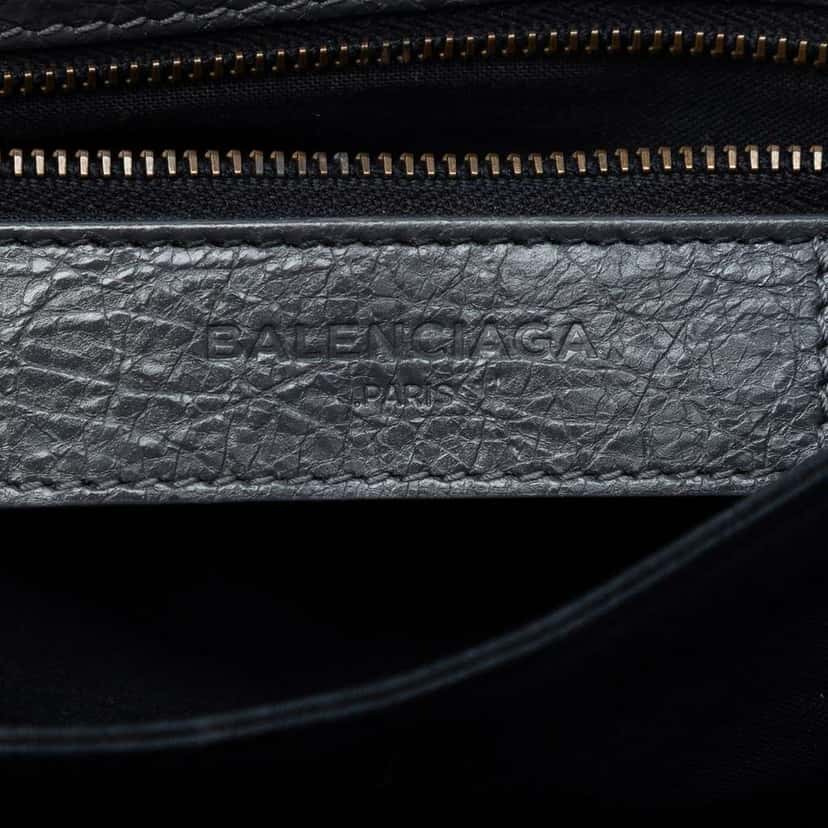 Balenciaga Chevre Motocross Classic Envelope Clutch with Strap Grey Leather Very good condition - Box View