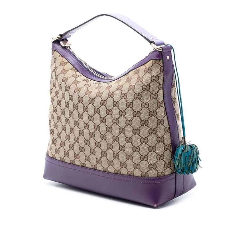 Gucci GG Canvas Cheer Hobo Beige Canvas Very good condition - Back View
