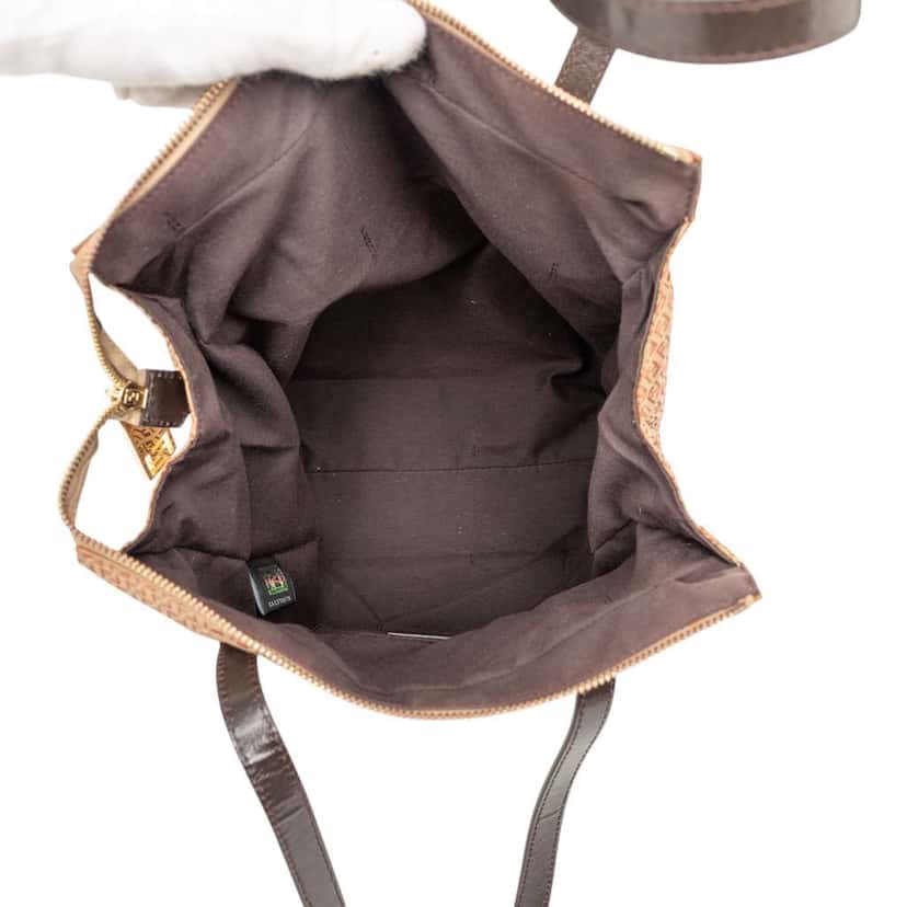 Fendi Micro Zucchino Nylon Tote Beige Very good condition - Model View